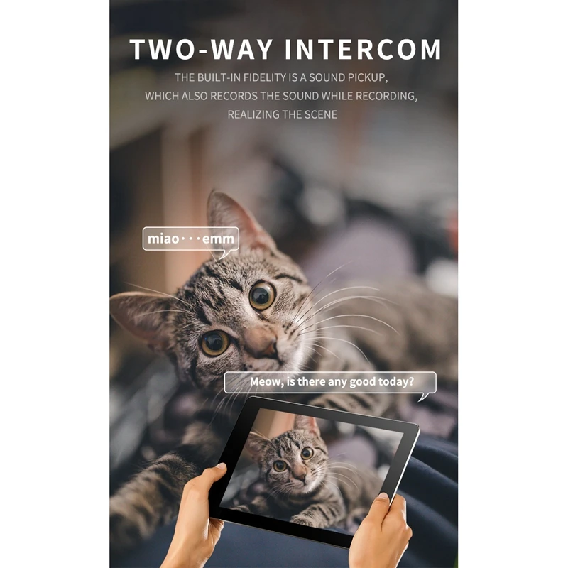 

Indoor Wireless Battery WiFi Camera Baby Surveillance Camera Small Web Camera(White)