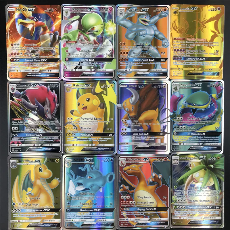 Лучшие продажи сияющие карты Pokemones игры битва карт 25 50 100 шт торговые карты игры Детские игрушки