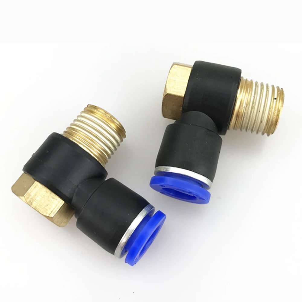 

PH pneumatic quick connector hose trachea 4 6 8 10 12 outer hexagonal pneumatic connector right angle bend quick plug connector