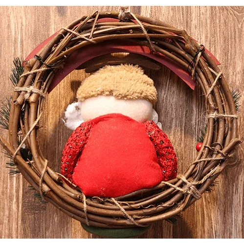 Рождественская гирлянда венок Санта Клауса снеговика настенные дверные