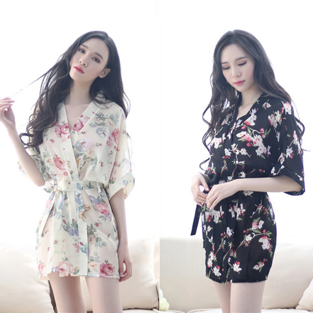 2019 новейшее сексуальное женское белье японское шифоновое кимоно с принтом
