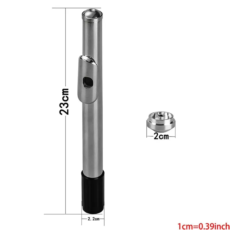 

Silver Metal Flute Head Joint Crown Flutes Replacement Parts