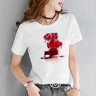 Женская футболка с 3D принтом в виде ногтей, цветная графическая модная женская футболка с милым принтом, белая футболка с 0-образным вырезом, женская одежда в стиле Харадзюку, футболка