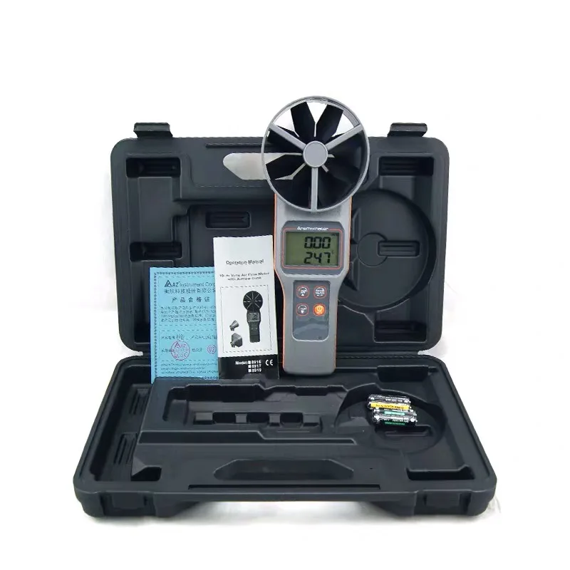 

AZ8917 Anemometer Measures Air Velocity Volume Temperature Humidity Dew Point &Wet Bulb Temperature