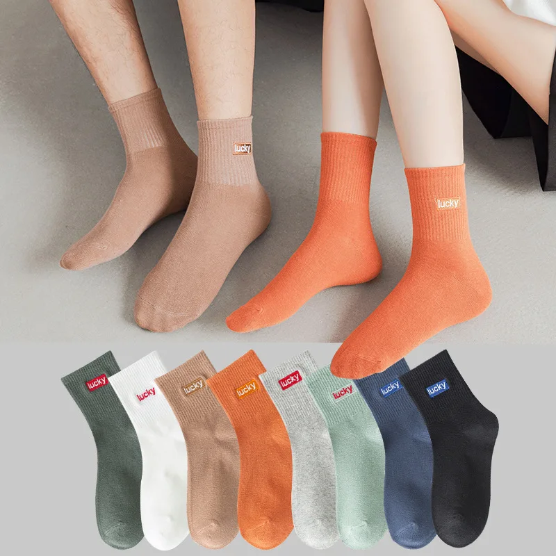 

couple socks lucky print cute cool sports meias funny kawaii harajuku winter women cotton designer calcetas deportivas skarpetki
