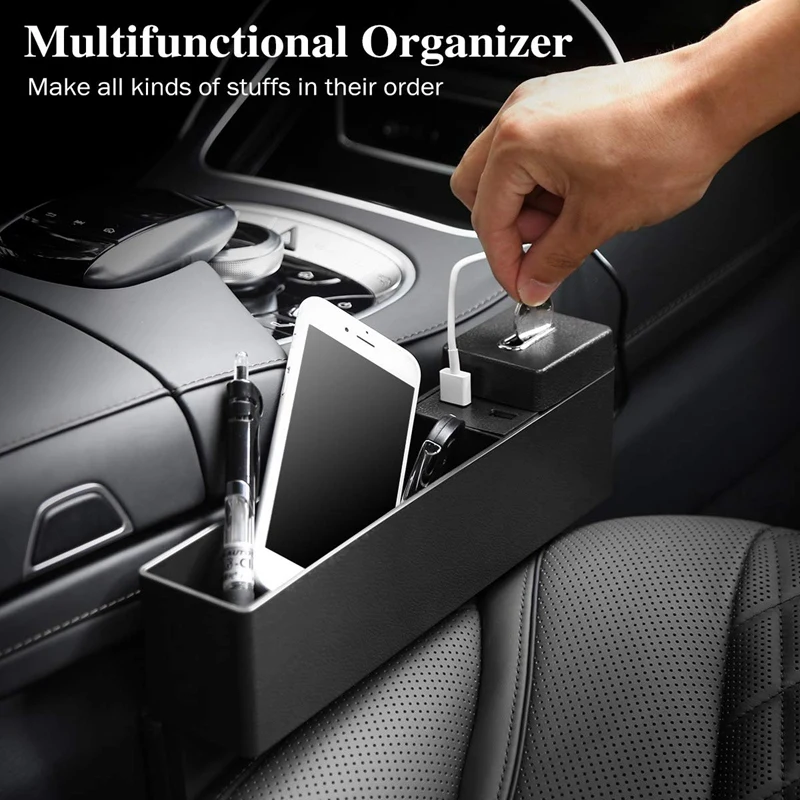 Car space Filler Organizer Seat Side Pocket With Coin Box And 2 Usb Charging Hub For Cell Pho | Автомобили и мотоциклы