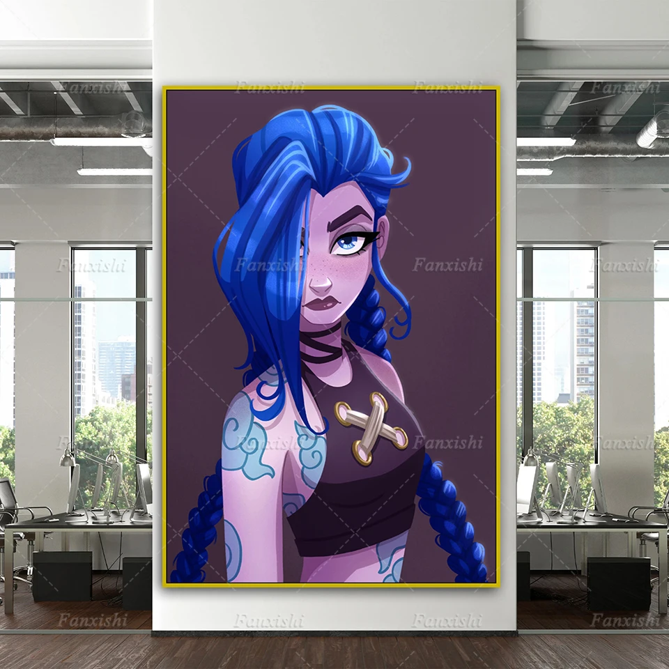 

Arcane Jinx Vi League Of Legends Tv Posters Modern Living Room Decor Canvas Wall Art Prints Nordic Home Bedroom Decor Paintings