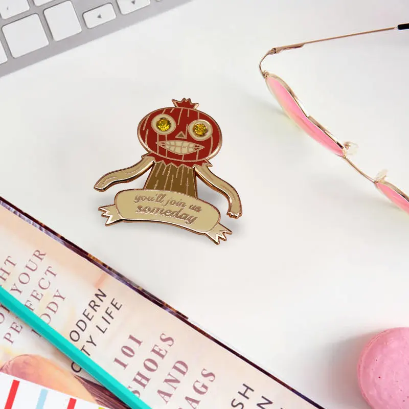 Over the Garden Wall Enoch enamel pin creepy pumpkin Brooch badge cartoon tv show fans fashion Jewellery Accessories gift | Украшения и
