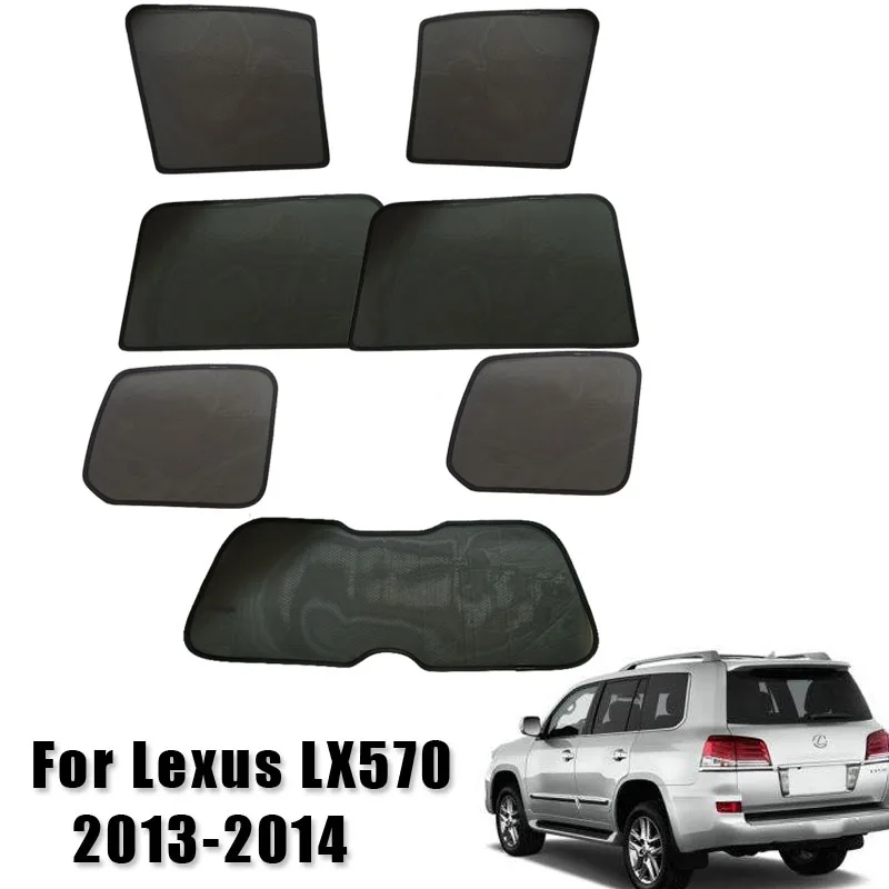 

Black colors Magnetic outside Car Sun Shade Car Curtain Car Side Windows Sun Visor Shield Sunshade For Lexus LX570 2013-2014