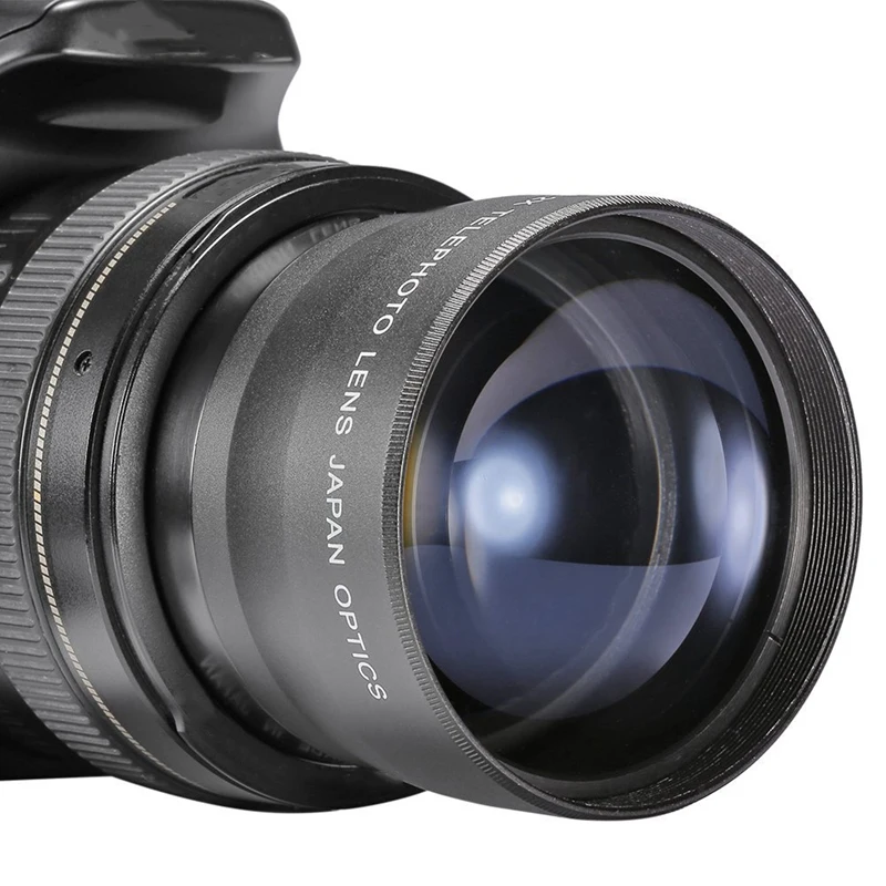 Телеобъектив 58 мм 2X преобразователь телеобъектива для Canon Nikon Sony Pentax 18-55 |