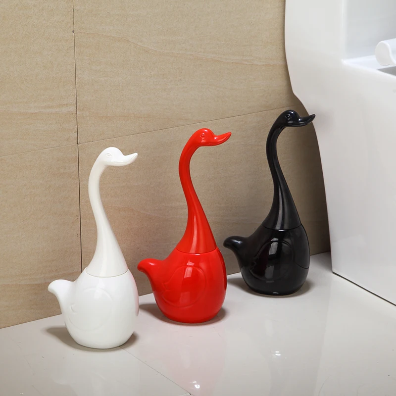 

Toilet Brush Bathroom Toilet Brush Long Handle Decontamination Ceramic Base Creative Swan Toilet European Style Cleaning