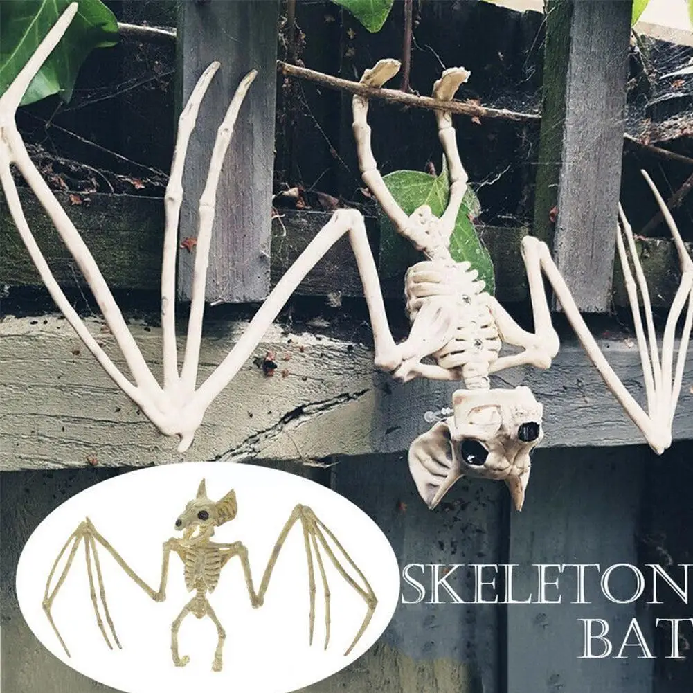 Halloween Horror Bats Skeleton Animal Model Festival Party Decoration Lifelike Creepy Decor B8T6 | Дом и сад