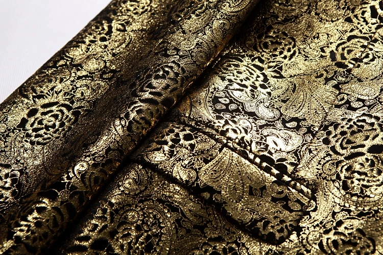 

Blazer Male Luxury Plus Size 5xl Wedding Prom Mens Blazer Jacket British Style Single Breasted Slim Gold Blazers For Man