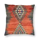 Турецкий этнический наволочка Kilim с алмазным узором, наволочка для дивана, домашний декор, богемный, персидский Племенной квадратный наволочка для подушки 45x45 см