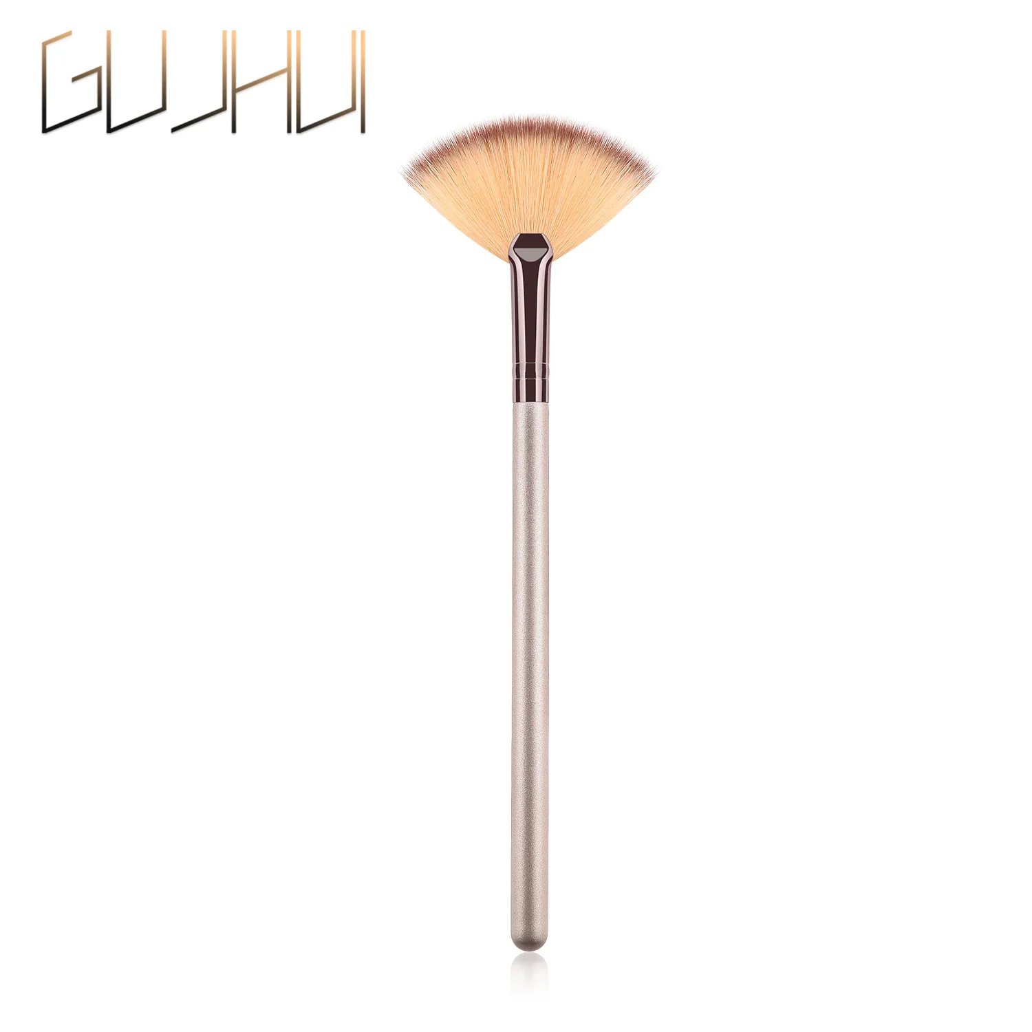 Маленькая веерообразная Золотая кисть цвета шампанского для макияжа набор