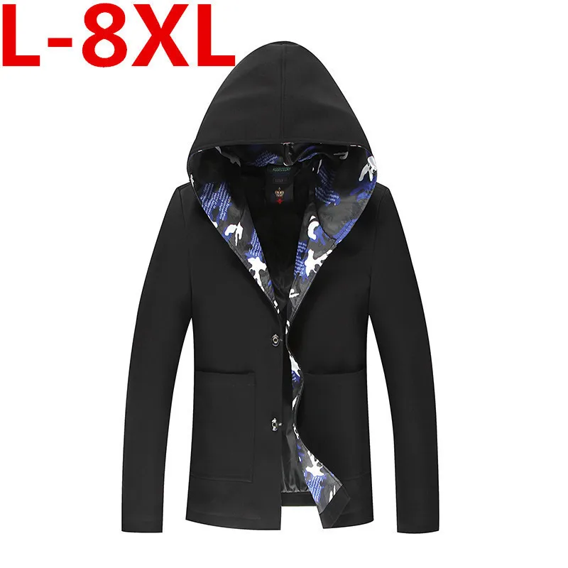 Новый размера плюс 8XL 7XL куртка плащ-Тренч Пальто Сезон весна-осень Мужская