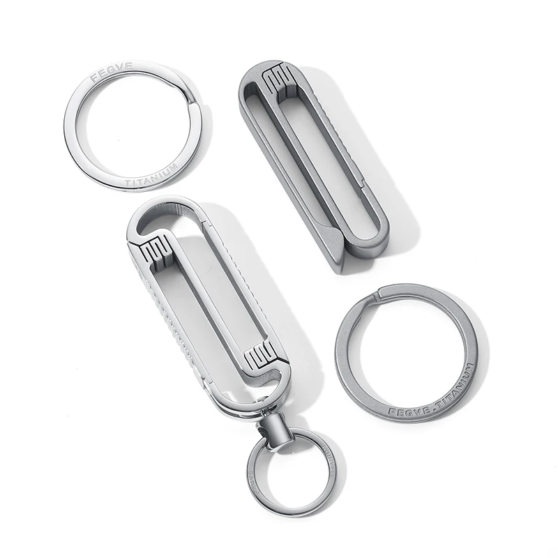 Брелок для ключей из настоящего титана держатель автомобильных очень легкий с