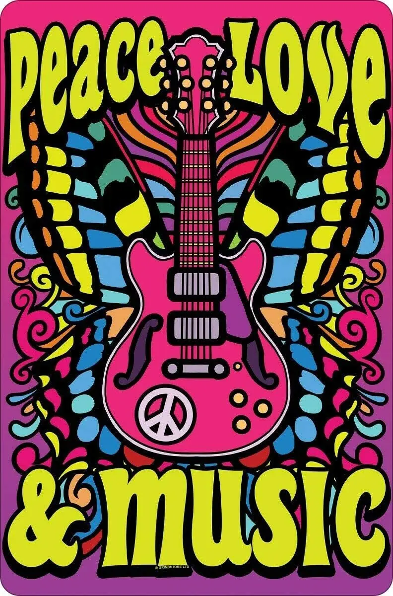 

Новый Винтажный металлический жестяной знак мира, любовь и музыка, наружный уличный гараж и дом, бар, гостиничный Настенный декор, знаки 12x8 д...