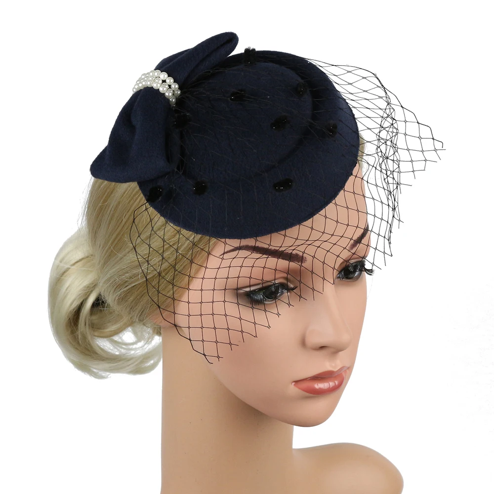 Женский головной убор в стиле ретро сетчатая верхняя шляпа аксессуары для волос