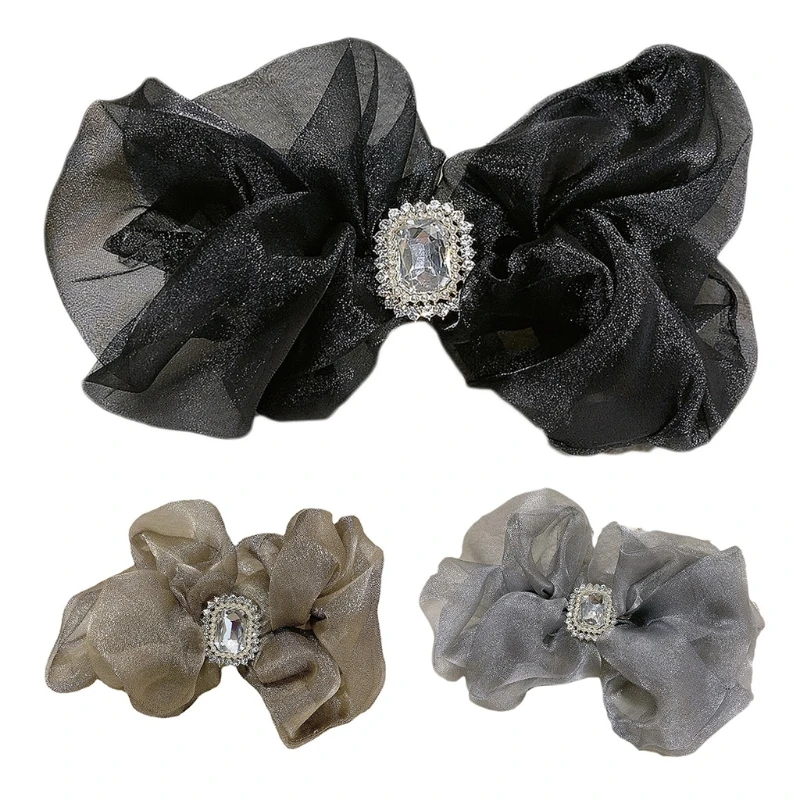 

Заколка для волос с узлом и бантом для девочек, Шпилька для волос из органзы с бантом, весенние украшения для волос