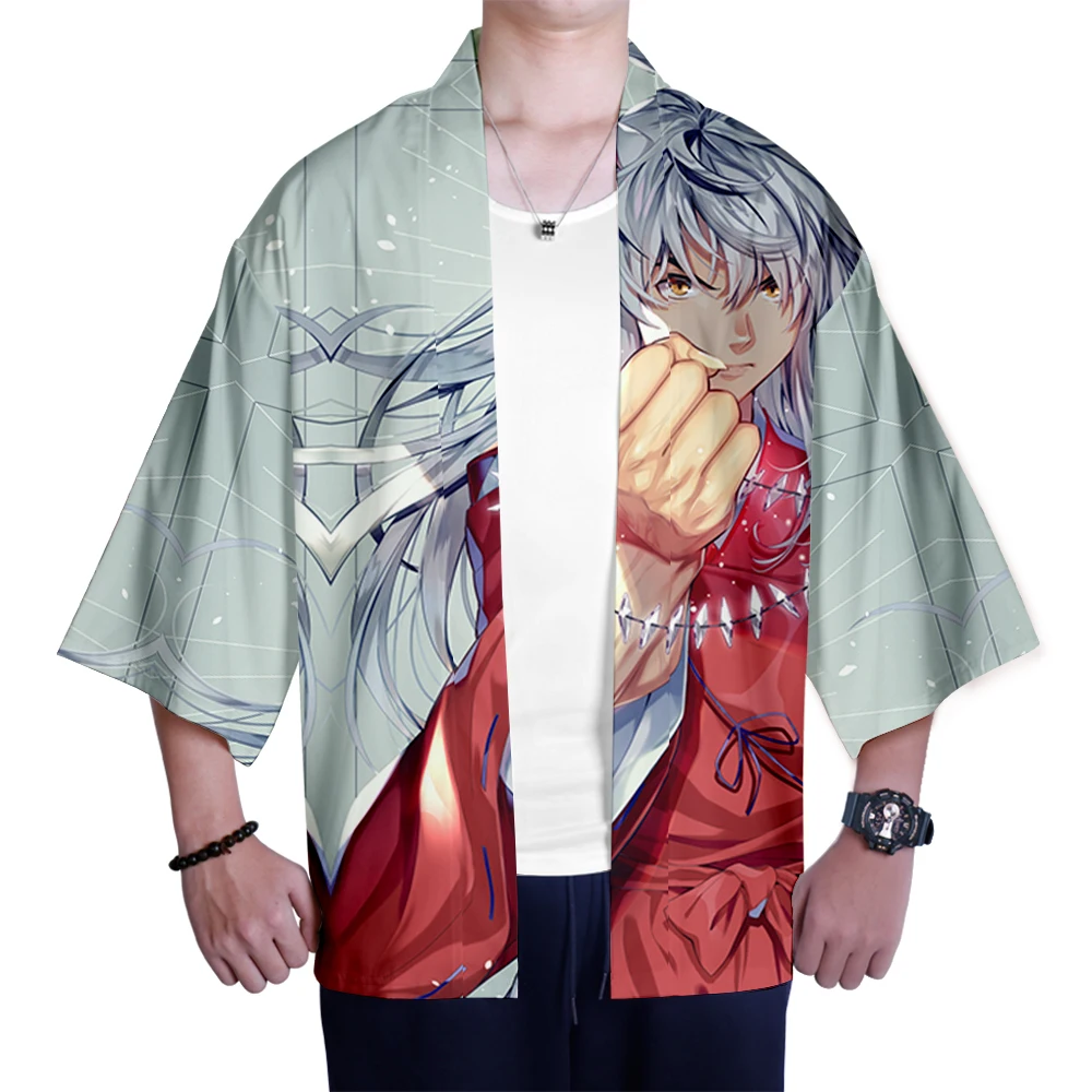 Кимоно Inuyasha для мужчин и женщин 3D кимоно повседневная одежда молодежная Удобная