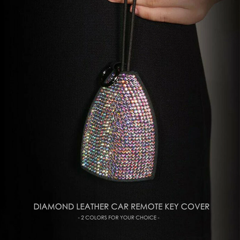 1 шт. универсальный кожаный чехол для ключей с кристаллами и бриллиантами Benz BMW