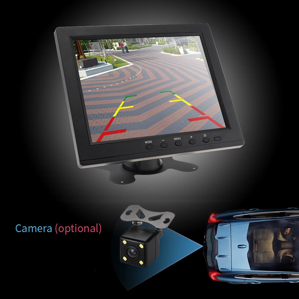 8 дюймов HD TFT LCD светодиодный автомобильный монитор Мини ТВ компьютер 2 канала