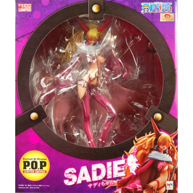 

24CM One Piece Anime Series Leather Whip Sadie Chan Action Figure PVC Model Toy Gifts Boy Girl Gift
