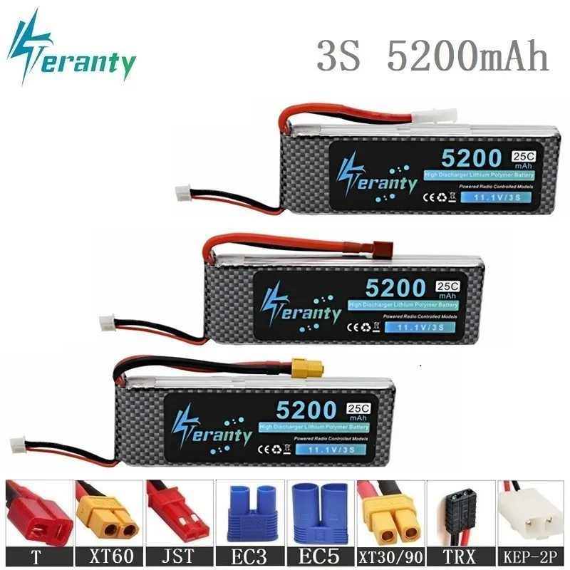 

100% Ёмкость 3S 11,1 v 5200 мА/ч, 35C LiPo Батарея для дрона с дистанционным управлением RC Автомобили RC Роботы RC игрушечные лодки 11,1 v Перезаряжаемые Lipo Б...