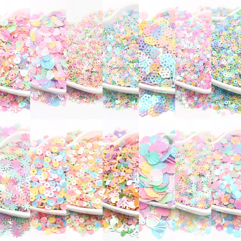 3D искусственный цветок ракушка снежинка Плоская Круглая звезда блестящая