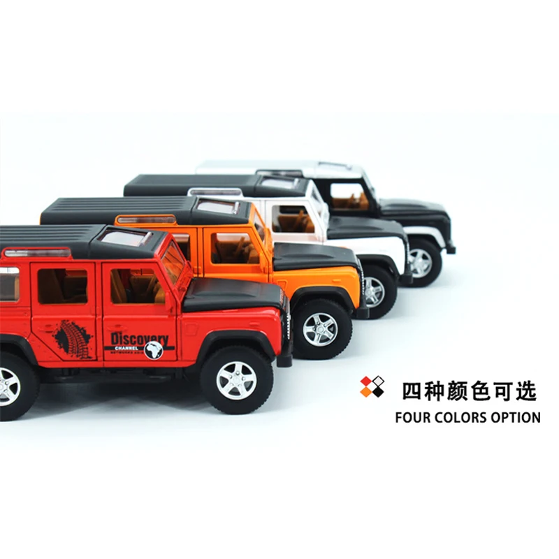 1:32 имитация игрушечного автомобиля из сплава литая машина Land Defender Rover тянущаяся