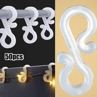 50pcs mini s gutter hanging hooks plastic outdoor christmas lights clips for xmas decor outside wedding securing lights decor