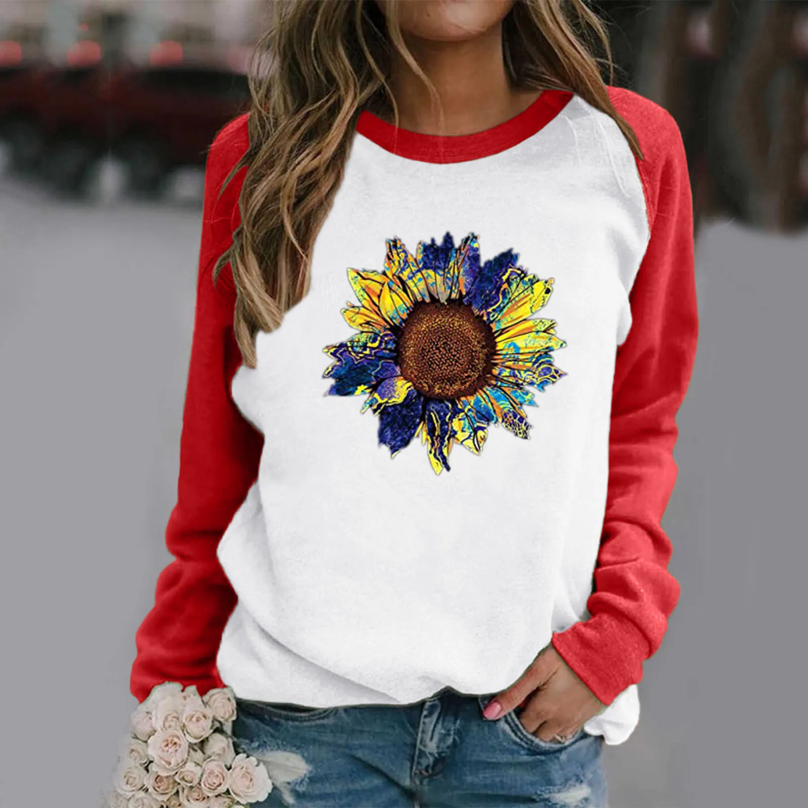 Women's Fall Harajuku Print Long-sleeved Sweatshirt Casual Blouse Pullover Moletom Feminino Hoodie Las Mujeres Sweetshirts#G