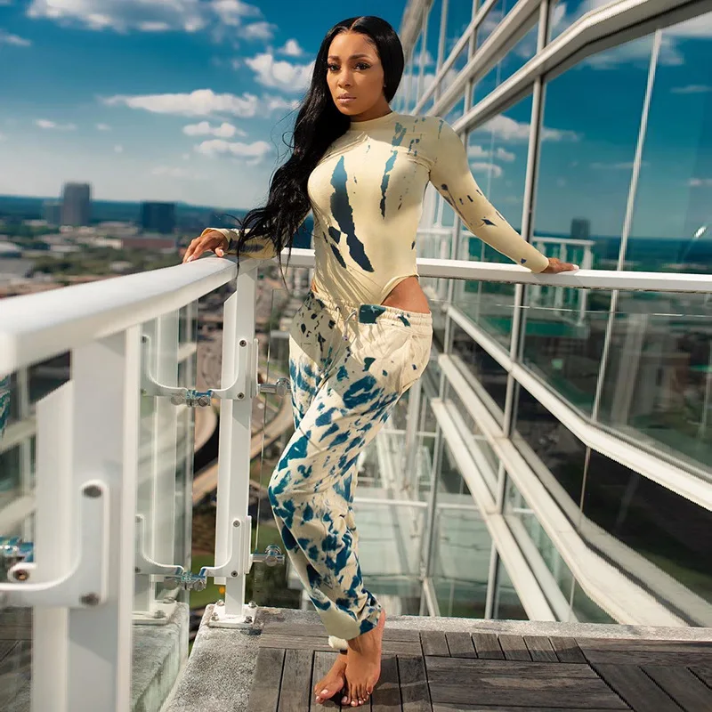 

Casual Jumpsuit Women Long Sleeve Print Bodysuit Sexy Hollow Out Turtleneck Romper Bodycon Stretch Outfit Wholesale Dropshipping