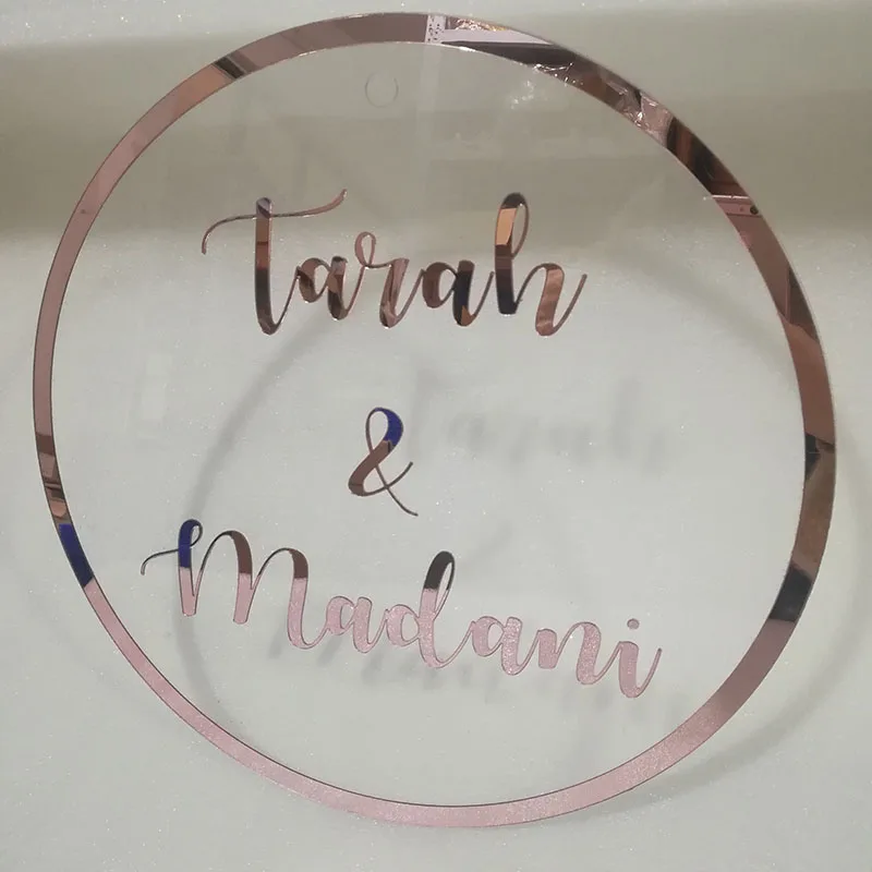 Персонализированный знак с именем розового золота BabyShower Свадебный декор на