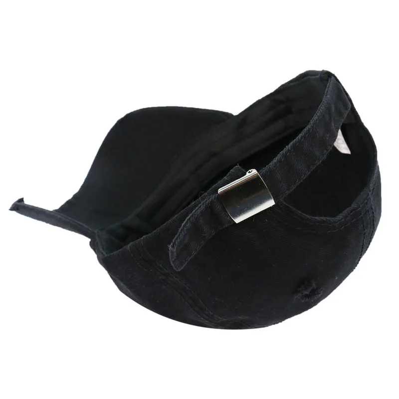 Solid Color Cowboy Baseball Cap Female Spring Summer Models Retro Washed Peaked Hole Old Personality Men 2020 | Аксессуары для