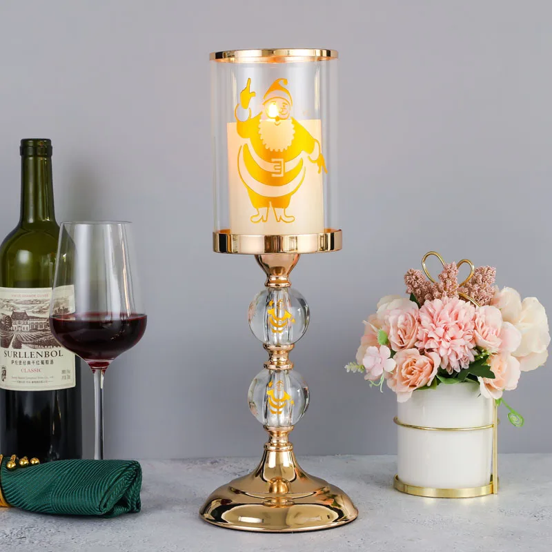 2020 новый дизайн рождественские хрустальные подсвечники в европейском стиле для