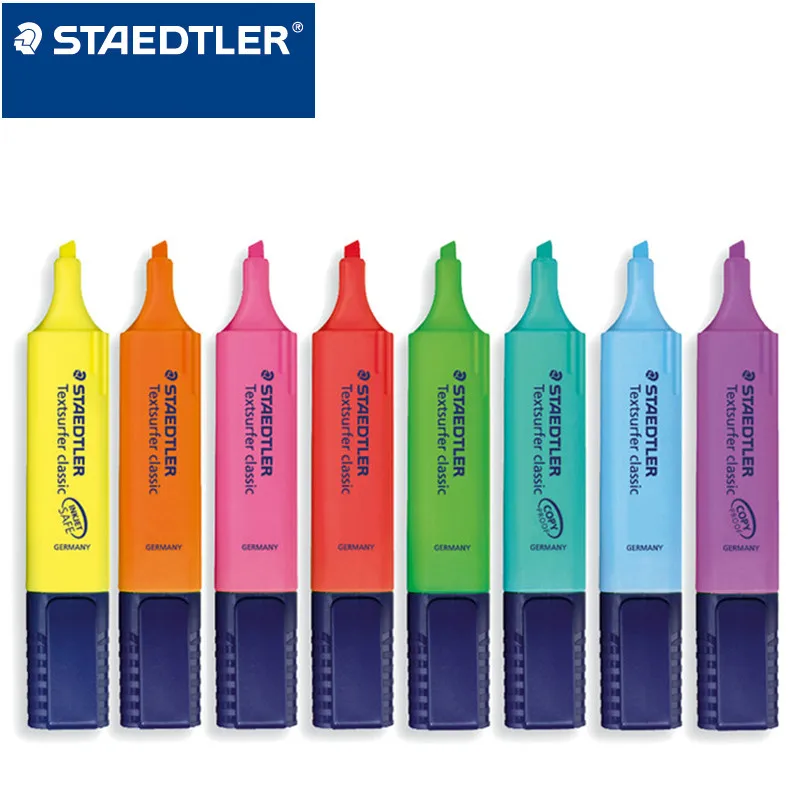 STAEDTLER 364 Highlighter Inkjet File Available Student Marcadores Pen Colorful Highlighter Pen Oblique Destacadores Marker Pens