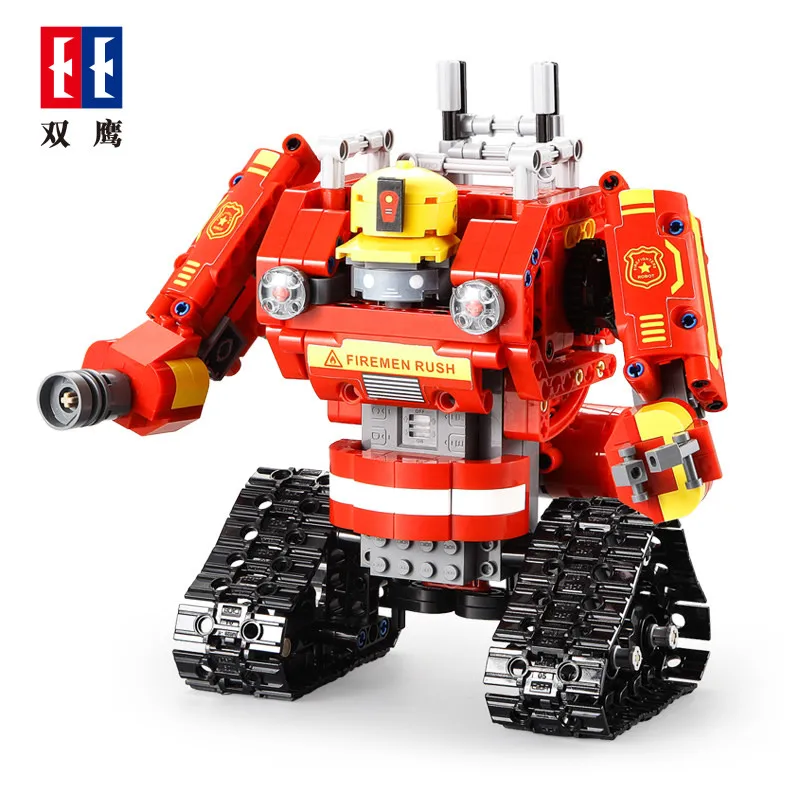 538 шт. Детский интерактивный конструктор пожарный робот|Блочные конструкторы| |