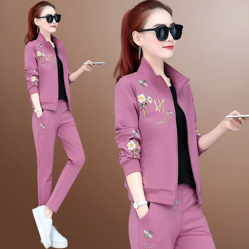 Костюм для спорта и отдыха Женская весенне-осенняя Новинка 2019 года комплект из