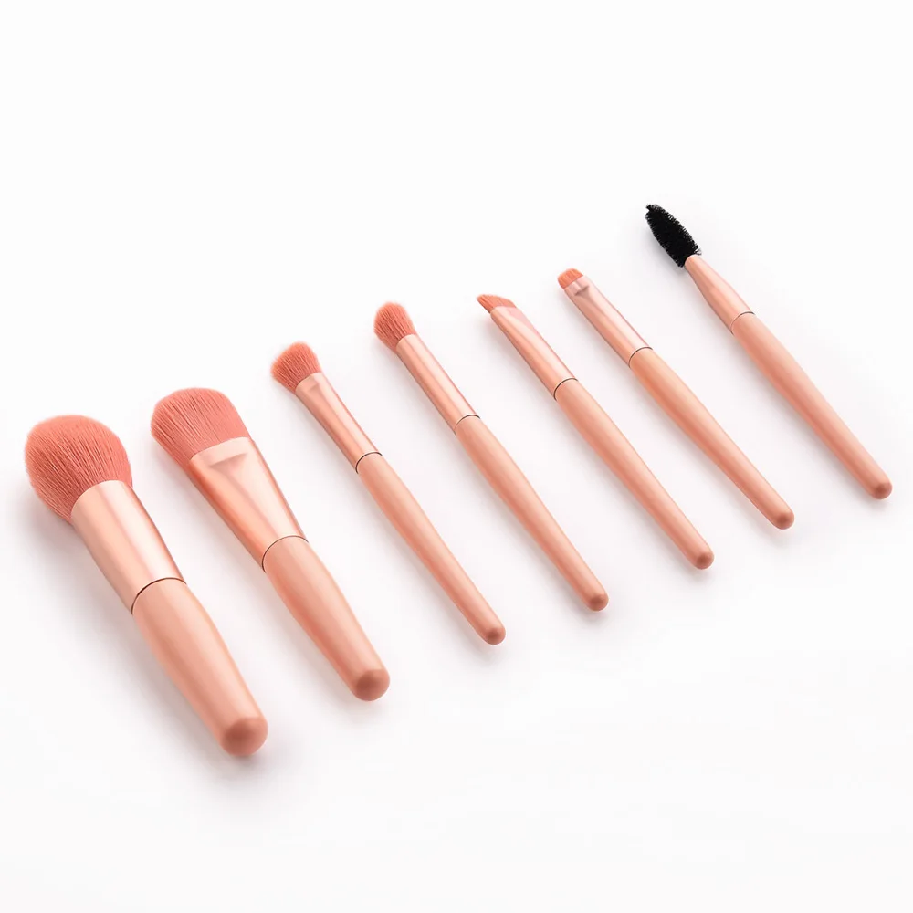 

7pcs Wooden Handle Nylon Bristles Skin Color Makeup Brushes Kit Cosmetics Powder Blush Brush (T-07-069)