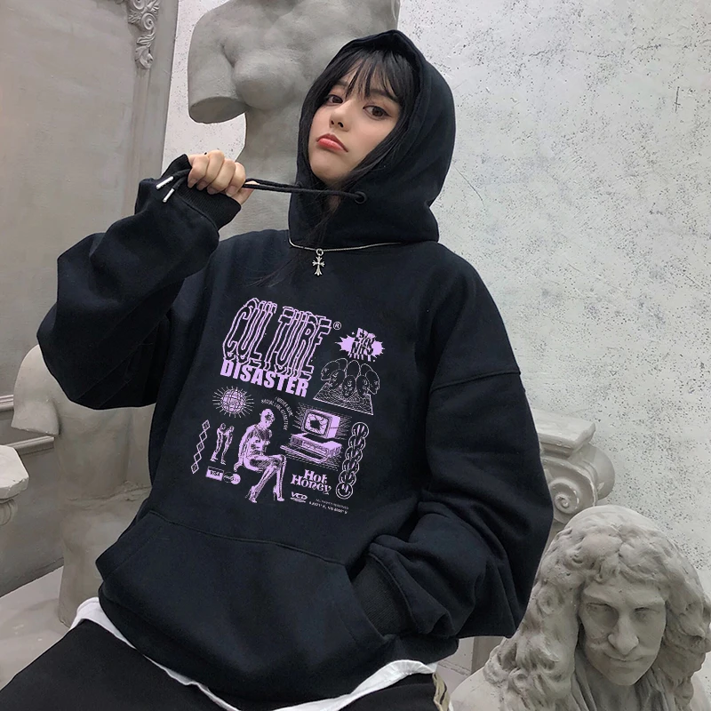 Свитшот женский в Корейском стиле Ulzzang модный Свободный винтажный свитшот