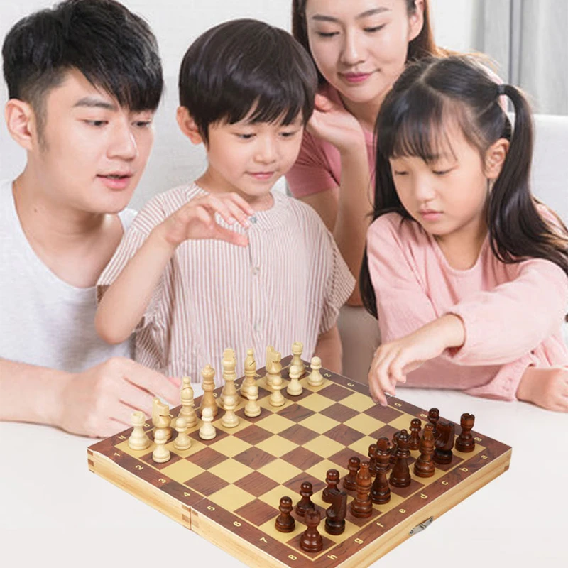 

Wooden Educational Toy With Magnet Folding Chess Magnetic Wooden Folding Chess