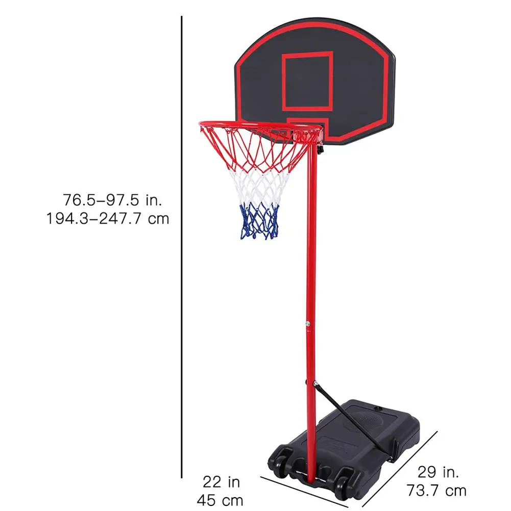 

1.94~2.47m Portable Removable Adjustable Teenager Basketball Rack HDPE Dacron Net Training Practice Accessories for Kids