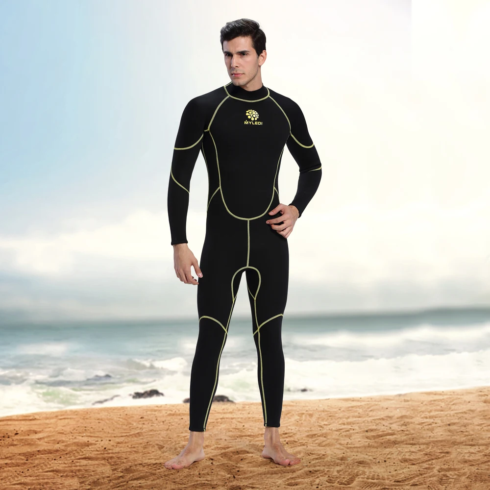 

Men's 3mm Back Zip Scuba Diving Wetsuit One-Piece Diving Suit Swimming Surfing UV Protection Snorkeling Spearfishing Wetsuit