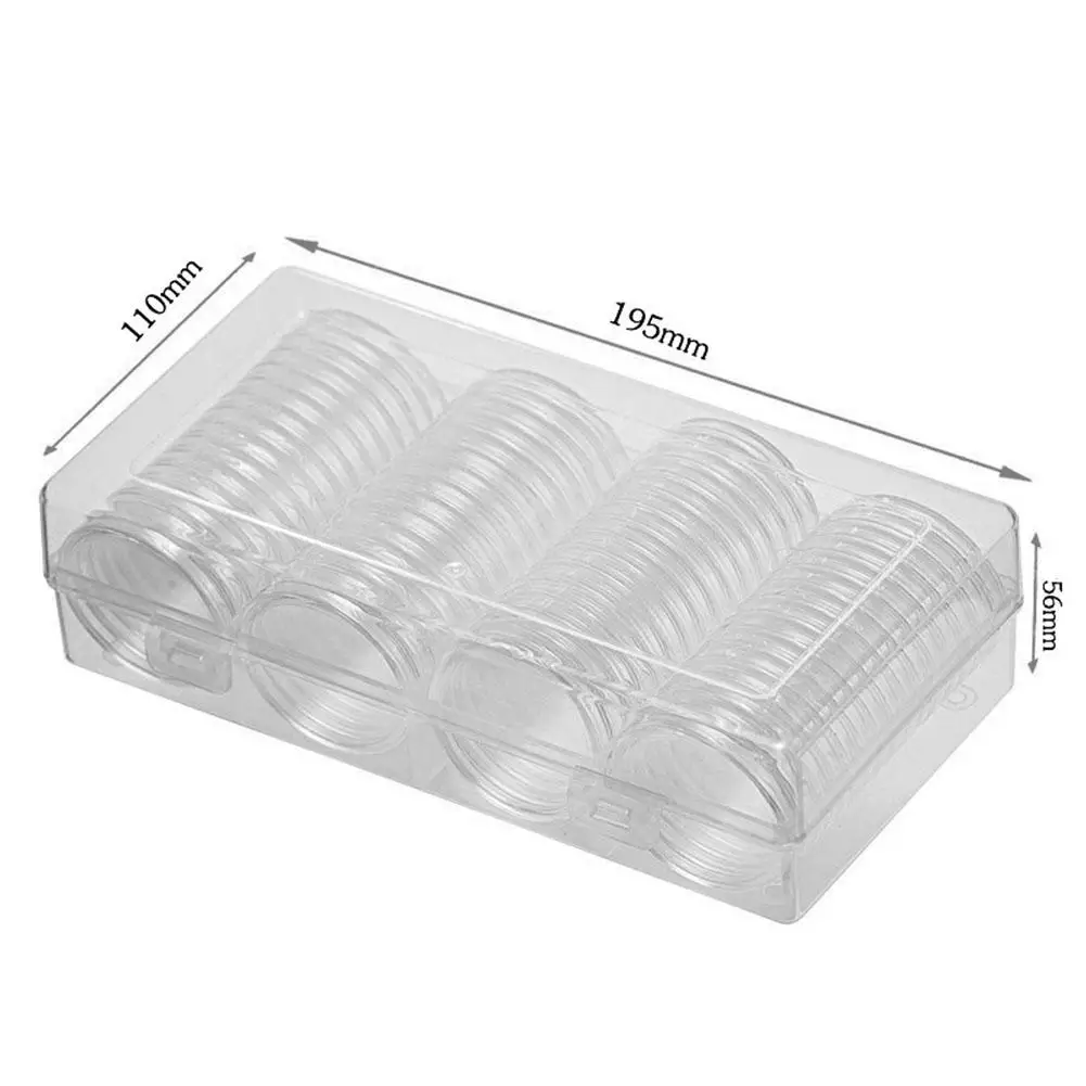 

HOT SALES!!! 60Pcs 40mm Eagles Coin Capsules with Storage Box Container Collection Supplies