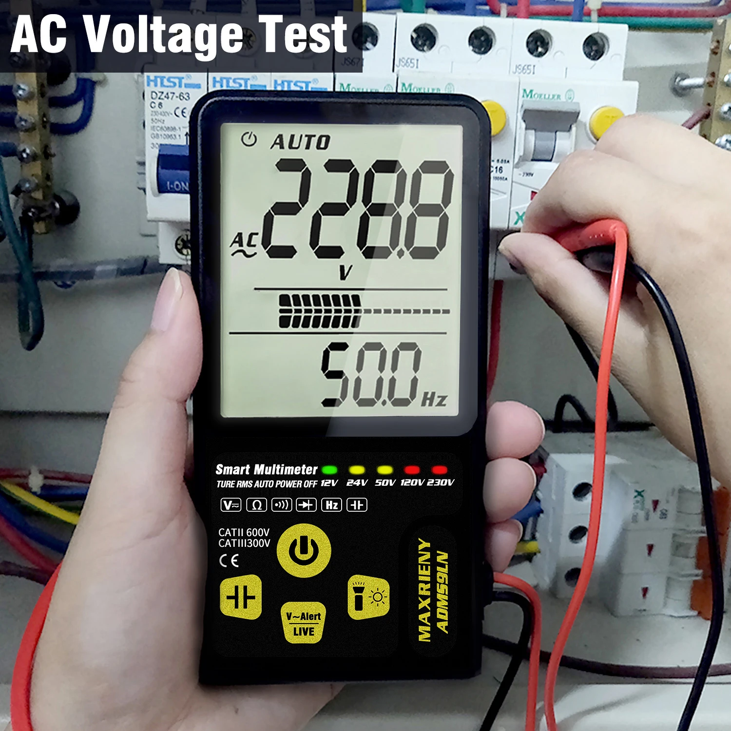 ADMS9LN цифровой мультиметр AC/DC напряжение Сопротивление Частота измеритель