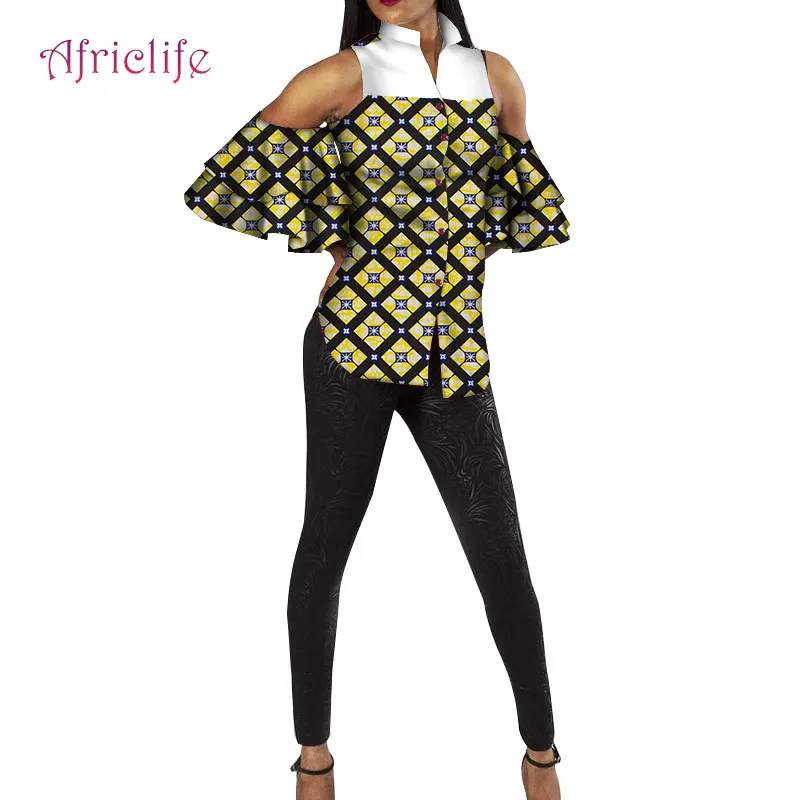 Новинка женская футболка Dashiki праздничный дизайн одежды Анкары рубашки с