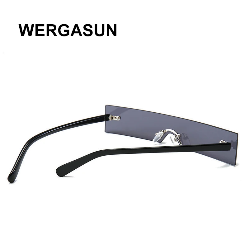 Небольшие прямоугольные солнцезащитные очки WERGASUN женские модные прозрачные