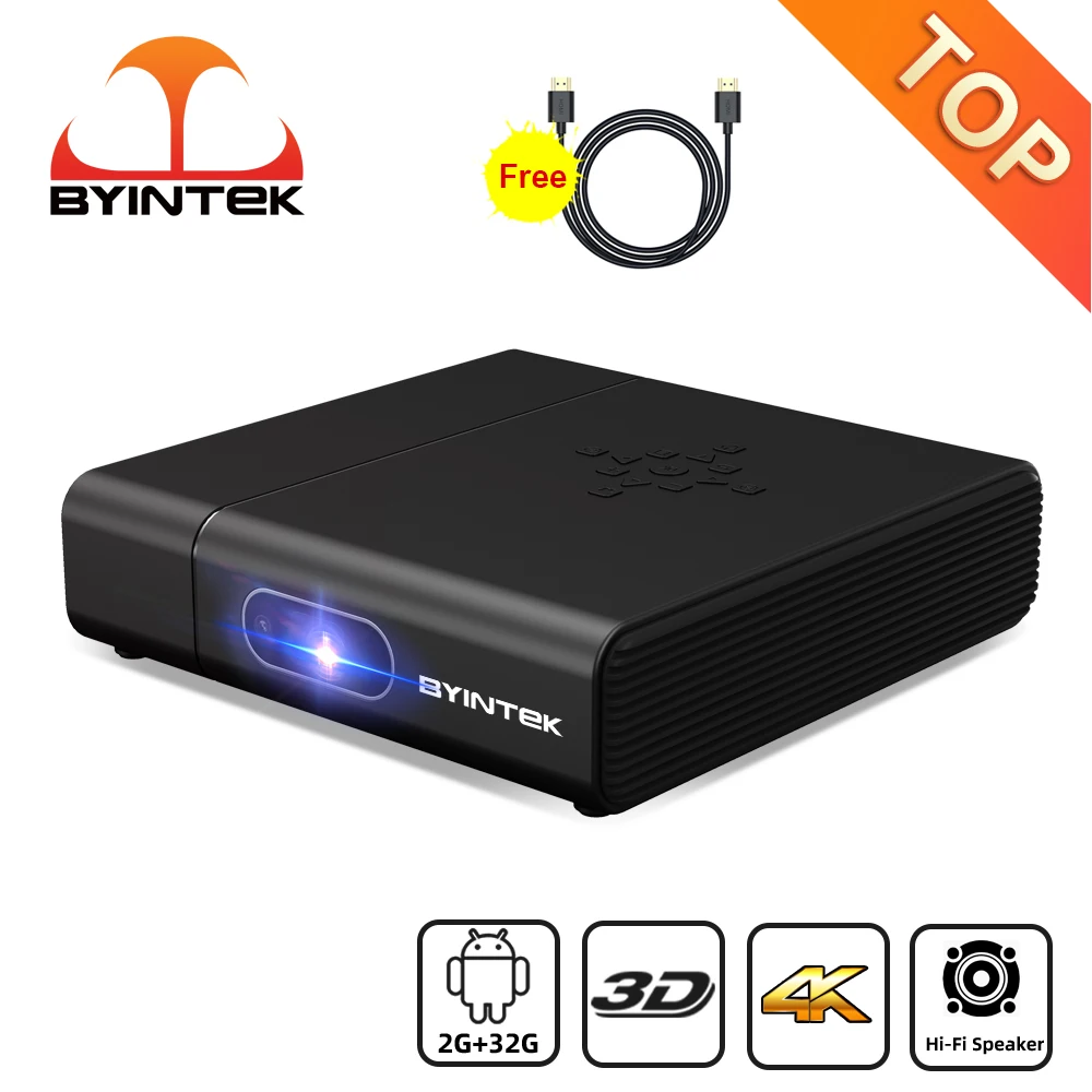 

Проектор BYINTEK U30, 1080P, Wi-Fi, Full HD, 300 дюйма, 4K, для смартфонов на Android
